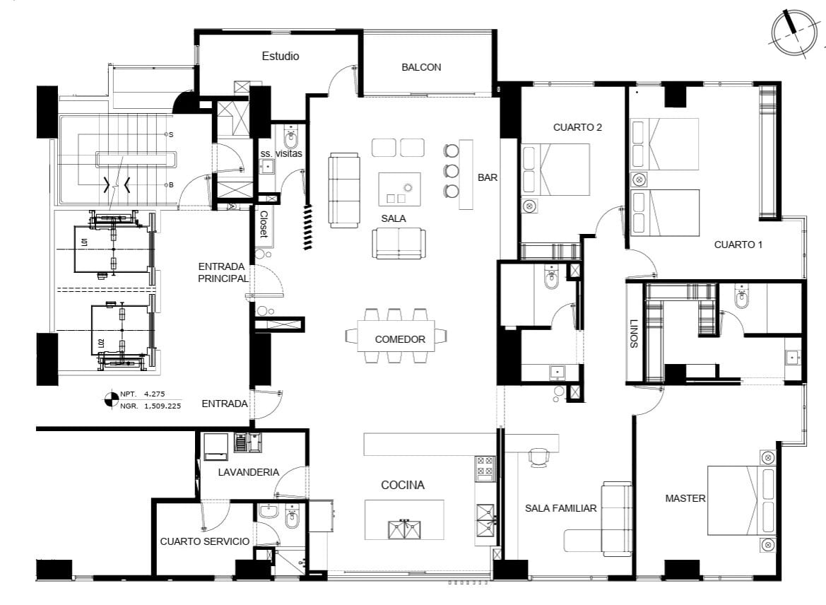 Apartamento grande Naori Zona 10 VENTA — Apartamento en Venta en Naori, Zona 10, Guatemala, Ciudad — foto 2 de 14