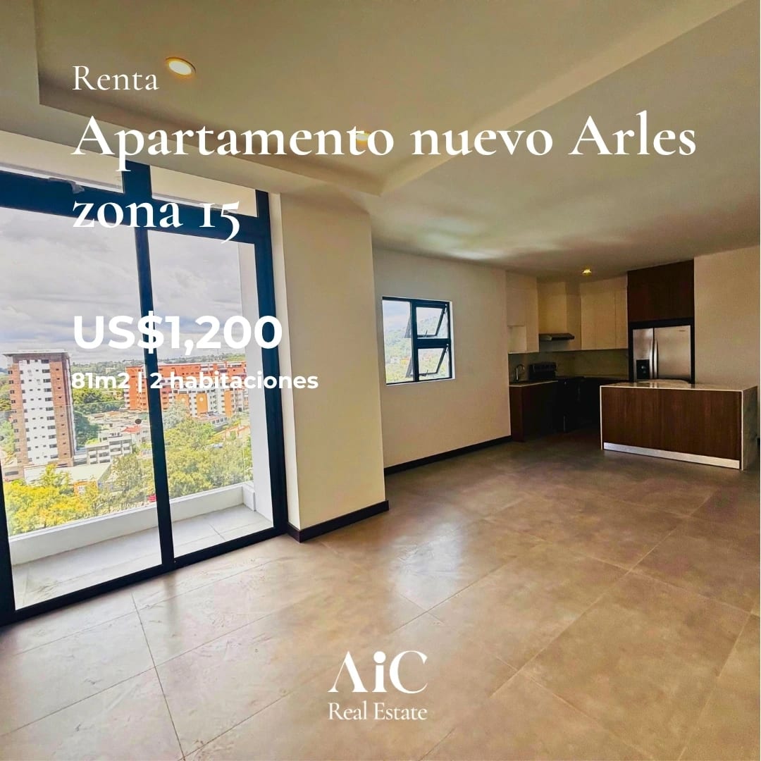 Apartamento Nuevo en Renta 2 Dormitorios, Arles Zona 15 — Apartamento en Alquiler en Arles, Zona 15, Guatemala, Ciudad — foto 1 de 17
