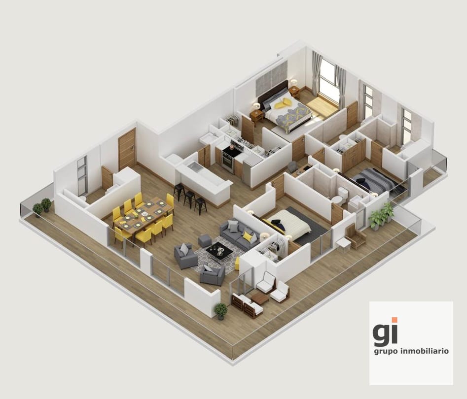 Apartamento de 3 dormitorios + terraza en venta en zona 10 — Apartamento en Venta en Zona 10, Guatemala, Ciudad — foto 13 de 17