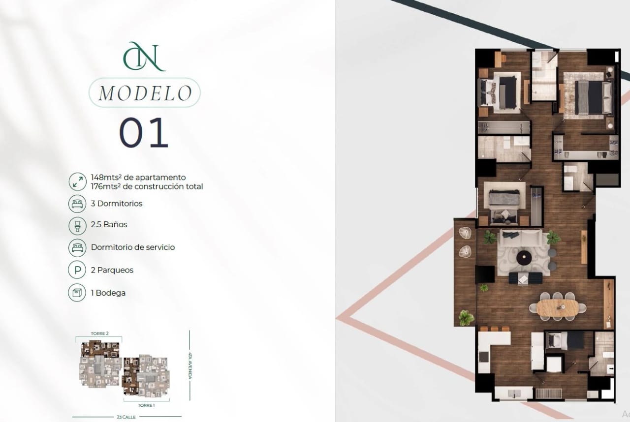 Edificio CASA NOGAL, zona 14 — Apartamento en Venta en Zona 14, Guatemala, Ciudad — foto 2 de 8