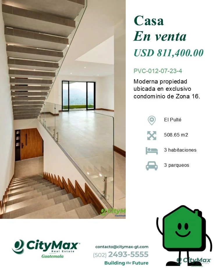 En venta Lujosa Casa en la zona 16 El Pulte - 1