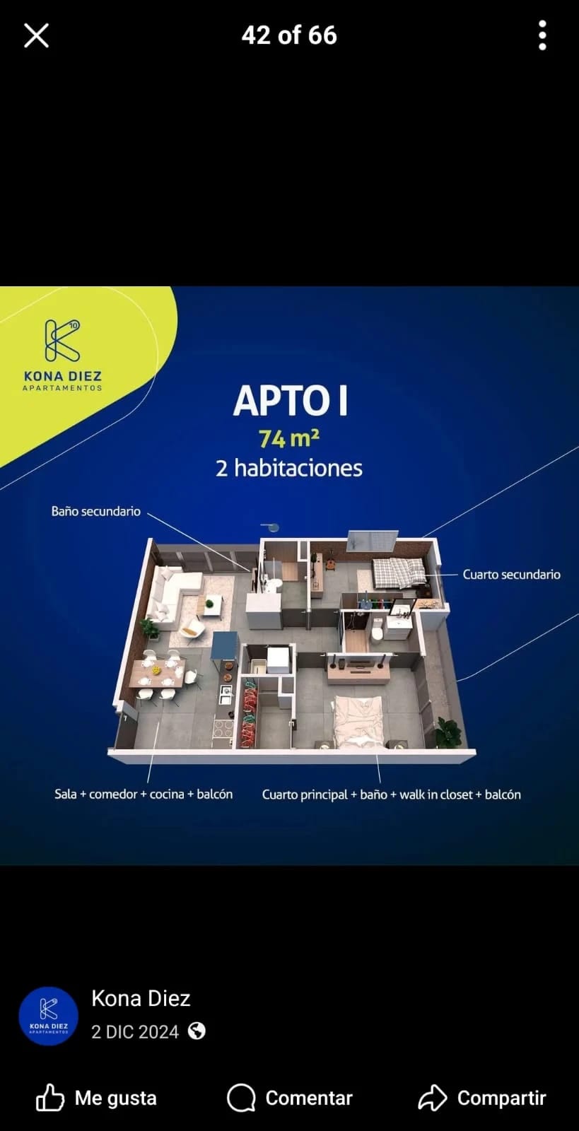 Lindo apartamento de dos dormitorios — Apartamento en Alquiler en Zona Viva, Zona 10, Guatemala, Ciudad — foto 1 de 17