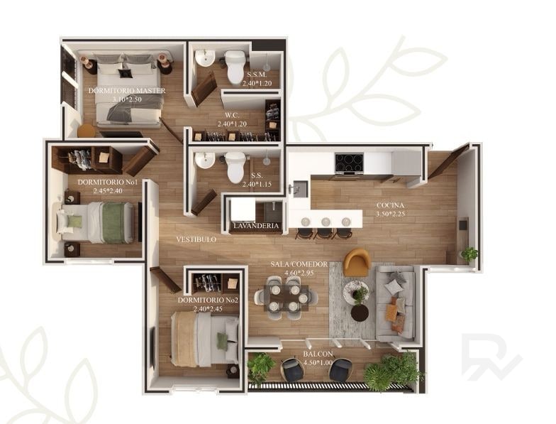 Vendo Apartamento  Tipo  " A y D " en Torre Paseo del Bosque - 5