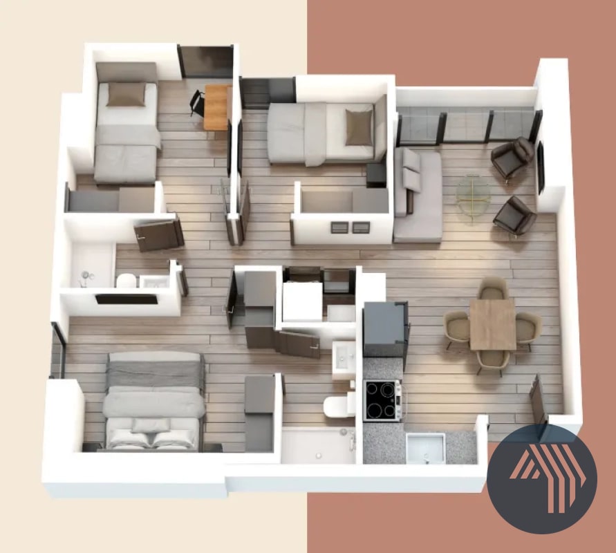 VENTA DE APARTAMENTO PARA ESTRENAR - ANDARES DOCE, ZONA 12 - 2