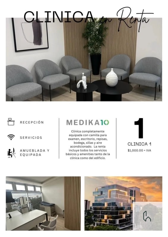 CLÍNICA EN RENTA EN MEDIKA 10 - 1