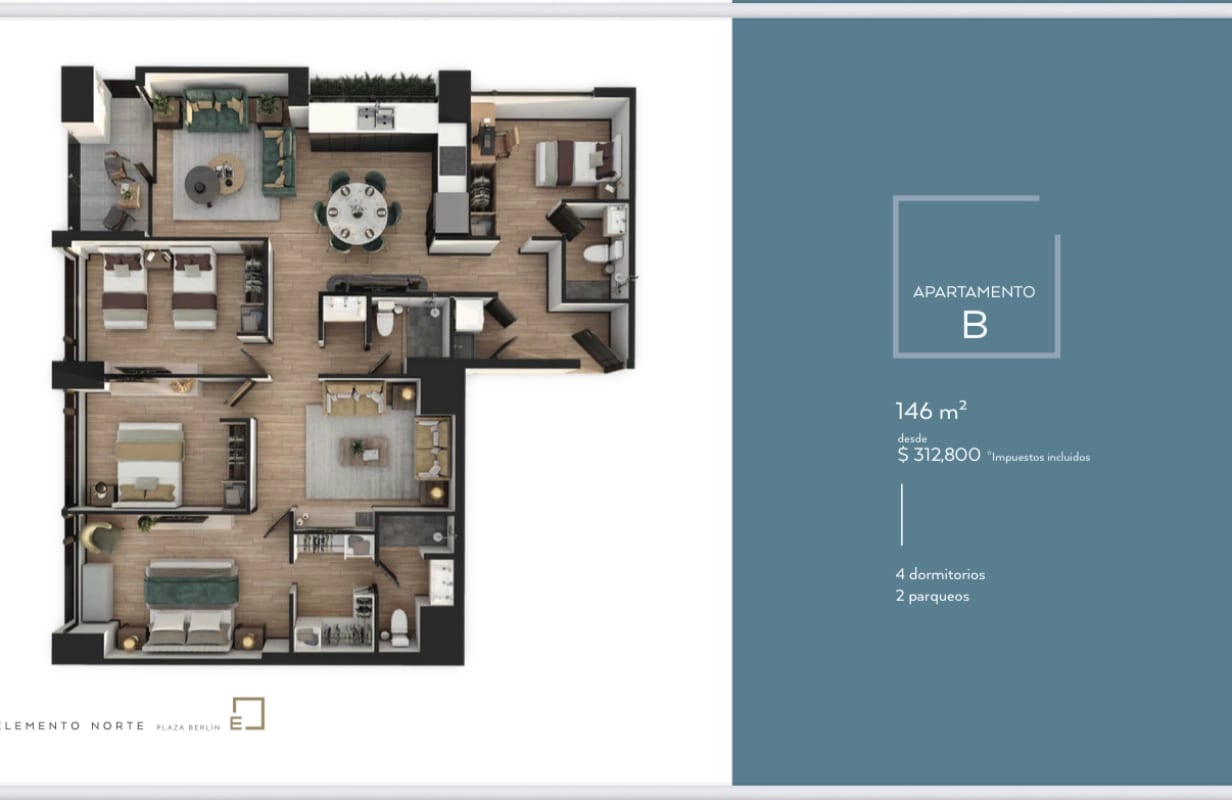 Apartamento en venta Edificio Elemento Norte zona 13 — Apartamento en Venta en Zona 13, Guatemala, Ciudad — foto 4 de 7