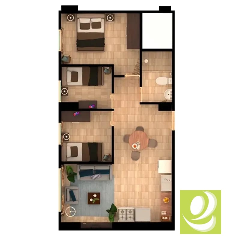 APARTAMENTO PARA ESTRENAR EN ZONA 11 – PROYECTO ELEVA ONCE — Apartamento en Venta en Zona 11, Guatemala, Ciudad — foto 3 de 10