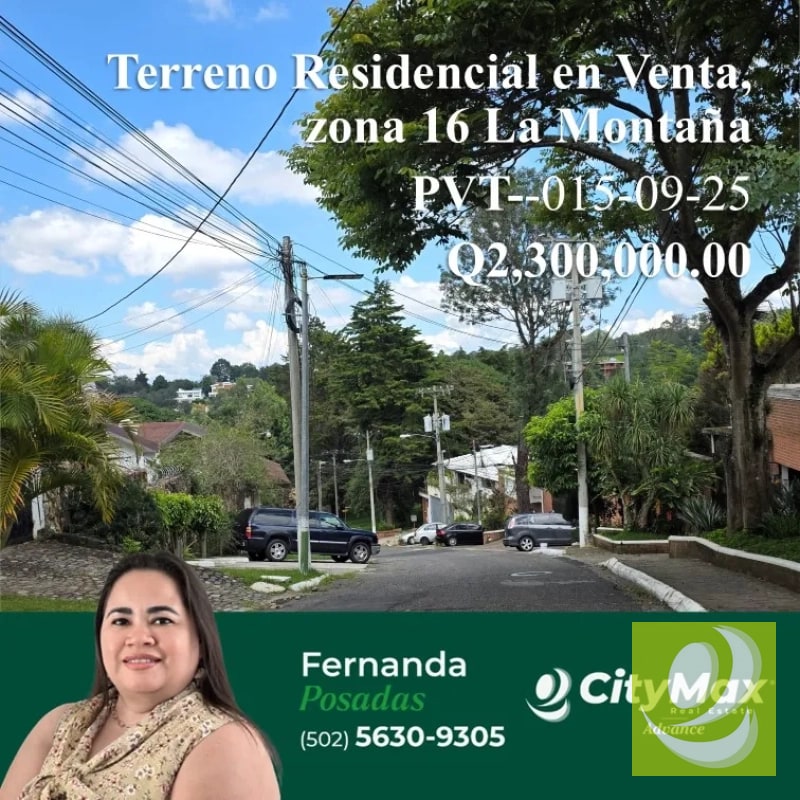 Vendo Terreno en zona 16 La Montaña - 4