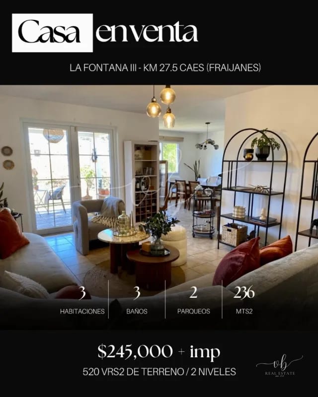 Casa en venta - La Fontana III - CAES KM 27.5 — Casa en Venta en Fraijanes, Carretera a El Salvador, Guatemala, Ciudad — foto 1 de 9