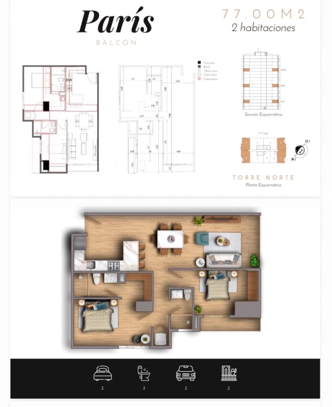 Apartamentos en planos en Edificio Vie Proceres! — Apartamento en Venta en Zona 10, Guatemala, Ciudad — foto 9 de 12