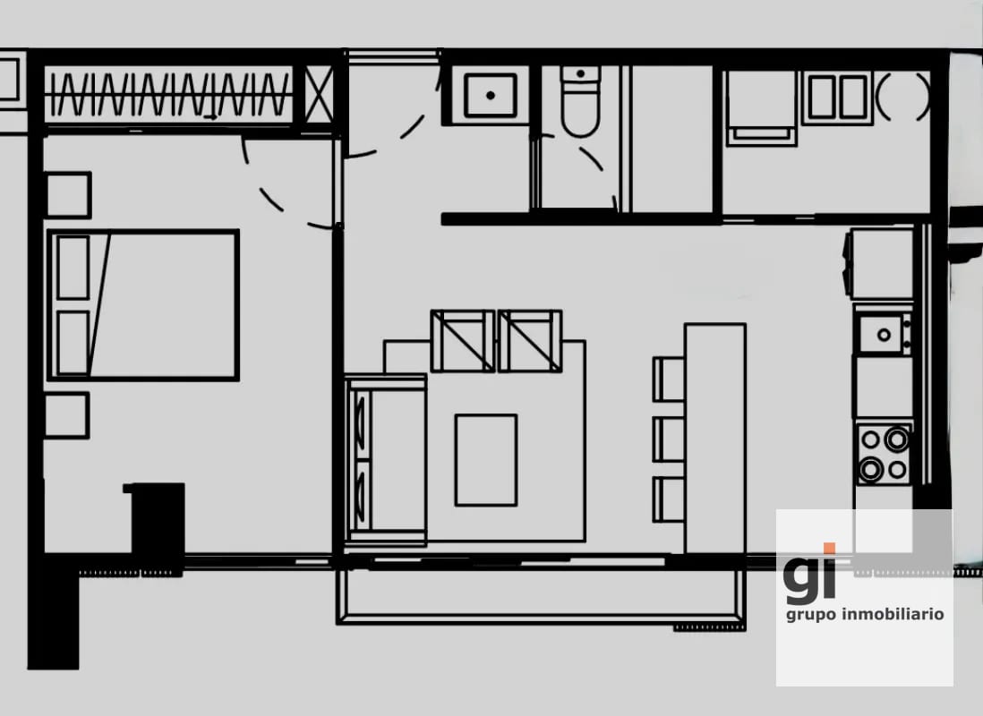 Apartamento de 1 dormitorio en renta en zona 13 — Apartamento en Alquiler en Zona 13, Guatemala, Ciudad — foto 7 de 14