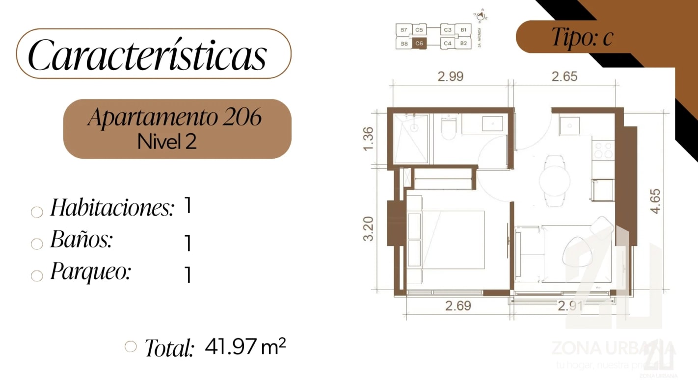 Apartamento ideal para inversión en VERVE, Zona 14 - 3
