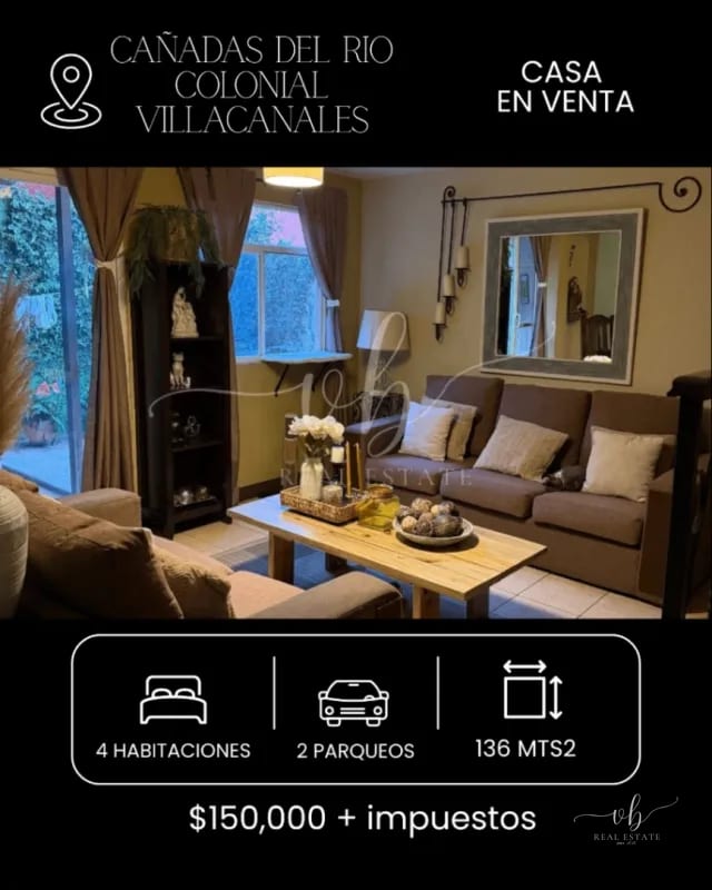 Casa en venta - Residencial Cañadas del Río Colonial / Villa Canales — Casa en Venta en Villa Canales, Carretera a El Salvador, Guatemala, Ciudad — foto 1 de 1
