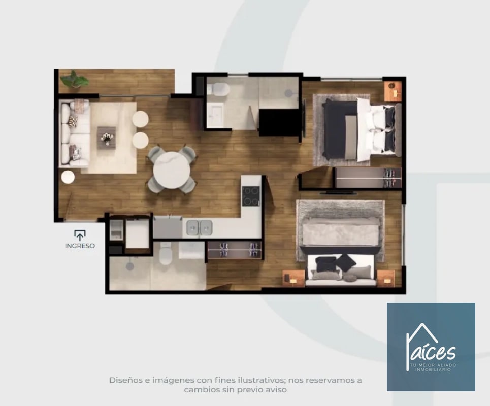 Apartamento en venta Modelo 1 CASA FIORE Zona 10 (D) - 5