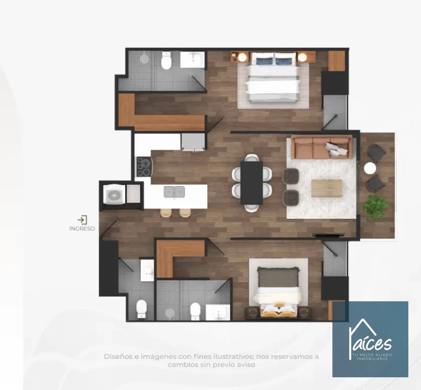 Apartamento en venta Modelo 02 CASALINI LOS ARCOS Zona 10 (D) - 8