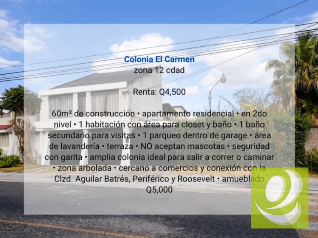 Apartamento en Renta en Colonia El Carmen zona 12 cdad - 3