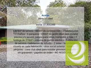Casa en Venta en Acatán zona 16 cdad — Casa en Venta en Acatan, Altos de Narbona, Zona 16, Guatemala, Ciudad — miniatura 3 de 10